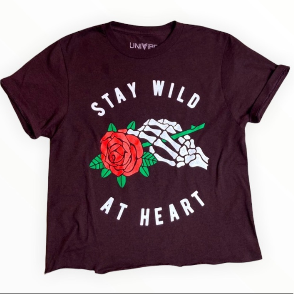 Stay Wild At Heart Graphic Cut-off Tee